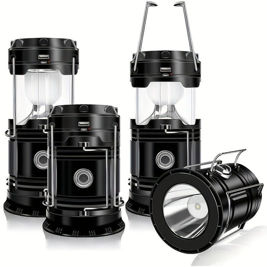 Collapsible Camping Lantern Rechargeable Bulk Set – Foldable USB LED Pendant Light for Camping, Power Outages & Emergency Survival
