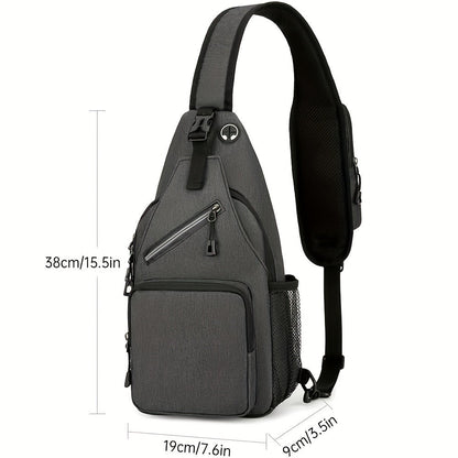 Lightweight Multi-Pocket Sling Crossbody Bag for Women and Men with Zip Compartments and 14 Color Styles