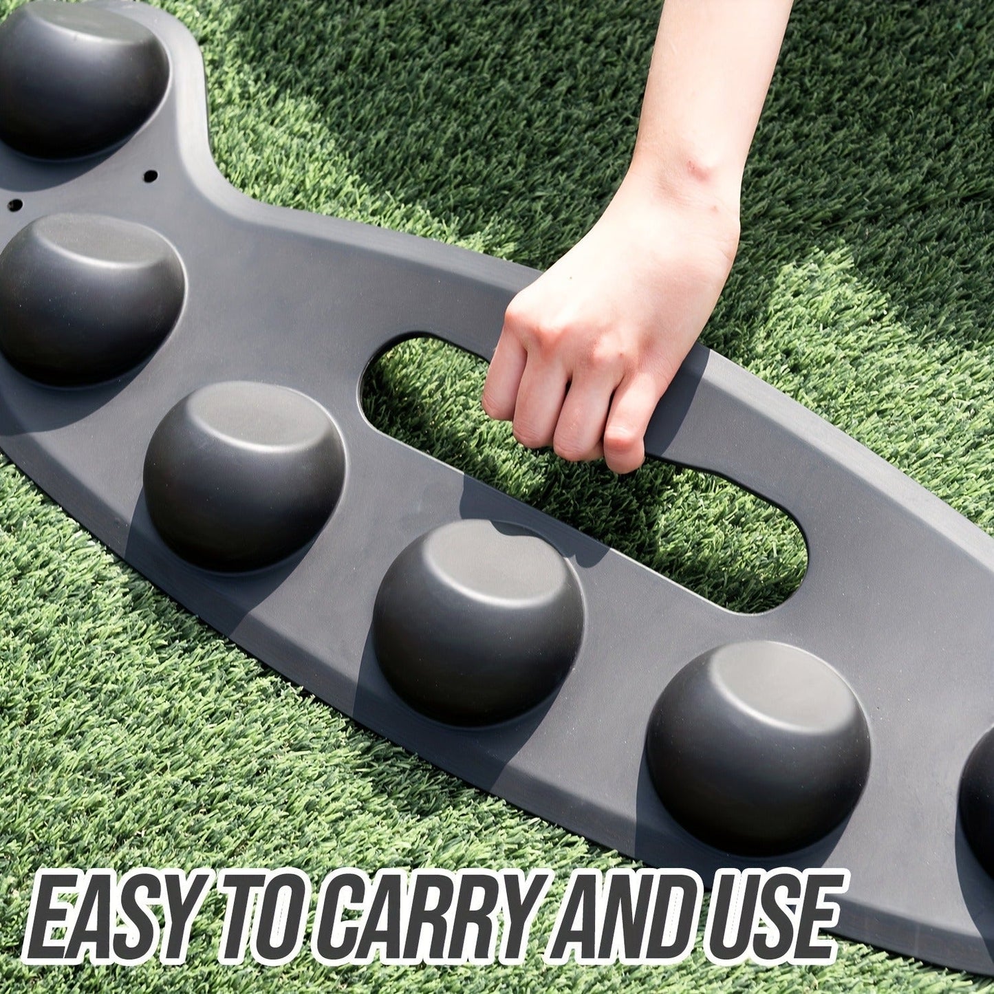 28.7-Inch Baseball Fielding Trainer with Seven Bounce Nodes and Three Metal Ground Stakes Pictured