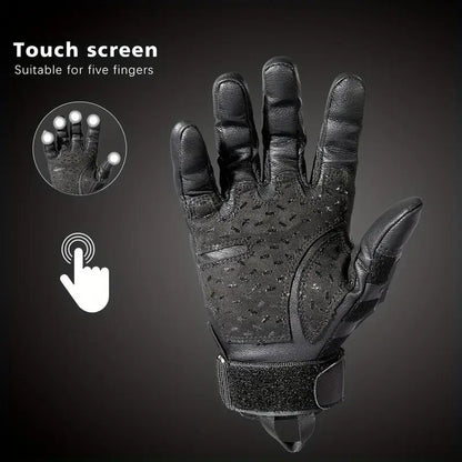 Tactical Full Finger Gloves with Touchscreen Compatibility – Camouflage Motorcycle Riding Gloves for Men Women, Anti-Slip Wear-Resistant