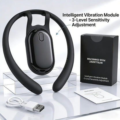 Wearable Posture Reminder with LCD Display, Vibration Alert, Three Sensitivity Levels and USB Charging