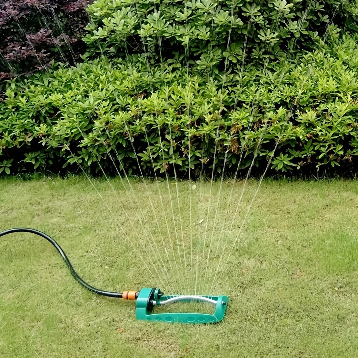 Oscillating Garden Sprinkler, 19-Hole Adjustable Swing Sprinkler with Universal Connector, No Battery Required