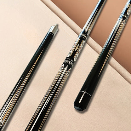 58-Inch Maple Pool Cue with Two-Piece Construction, Decorated Butt and Style A, B or C Design Choices