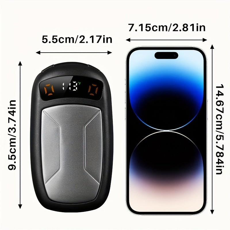Rechargeable Hand Warmers with COB Light 2 Pack, Magnetic USB Electric Pocket Hand Warmer 12 Hours Heat, Portable Reusable Handwarmer