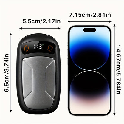 Rechargeable Hand Warmers with COB Light 2 Pack, Magnetic USB Electric Pocket Hand Warmer 12 Hours Heat, Portable Reusable Handwarmer