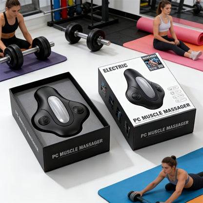 Pelvic Floor Trainer Electric Massage Cushion – 6 Vibration Modes, Wireless Rechargeable, Hip & Leg Muscle Training for Men Women