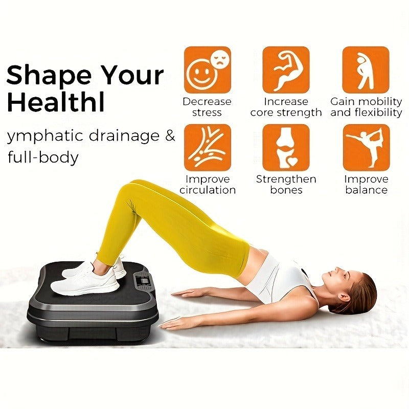 Vibration Plate Exercise Machine 2025 Upgraded – 400 lb Capacity, LED Touch Screen & Remote Control, 9 Preset Programs
