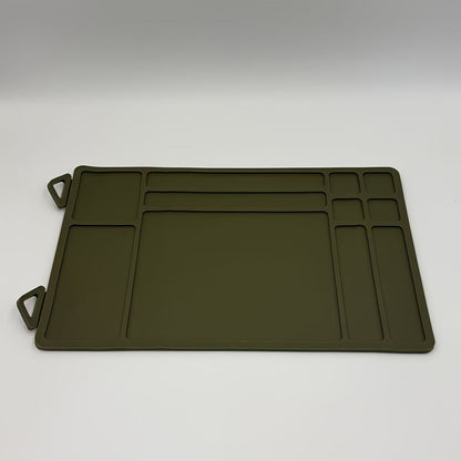 Gun Cleaning Mat with Magnetic Parts Tray – Heavy Duty Non-Slip Rubber Solvent-Resistant Pad for Pistol Rifle Handgun Maintenance