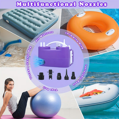 Electric Balloon Pump 3-in-1 Triple Inflating Ports | Fast Air Inflator Deflator for Latex Foil 260Q Balloons Swimming Rings Air Mattress |