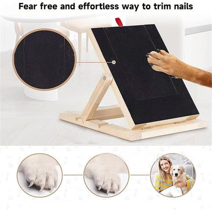 Dog Scratch Pad for Nails – Adjustable 3-Angle (45–65°) Foldable Nail File Scratch Board, Includes 2 Sandpaper Sheets