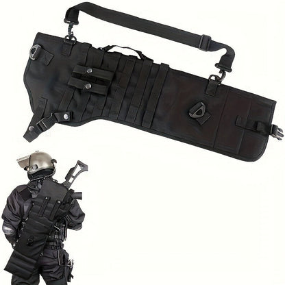 Tactical Gun Holster Sling Scabbard Bag, Water-Resistant Polyester Rifle Pistol Case with Ambidextrous Design and Adjustable Shoulder Strap