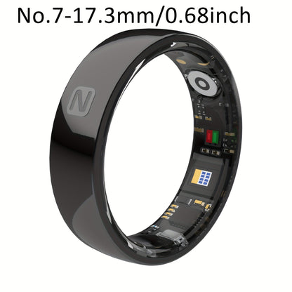 N-Style Smart Ring with Screenless Sensor Design, Charging Case, Black, Pink or White Finish and Sizes 7–13