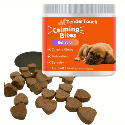Dog Calming Chews 120ct | Natural Relaxation & Stress Relief Supplement for Dogs, Emotional Balance Support