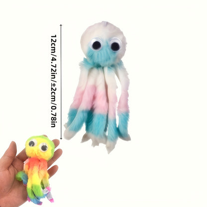 Cat Kick Toy Octopus 5-Pack – Cute Stuffed Chew & Kick Plush Toy for Indoor Cats, Teaser Wand Replacement Heads