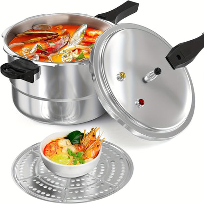 Pressure Cooker Aluminum with Canner Rack, Large 6QT 8QT 10QT Pressure Canner for Home Canning