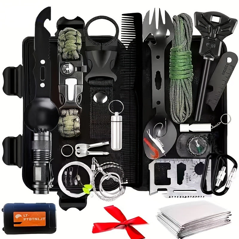 Tactical Knife Set 28-in-1 Survival Equipment – Men's Outdoor Tool Kit for Camping, Hunting, Fishing & Hiking | Perfect Father's Day Gift