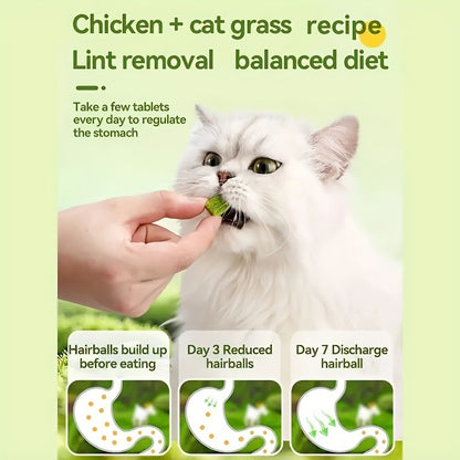 Cat Grass Pellets Freeze-Dried 150g – Mint Flavor Hairball Control Granules, Natural Chewing & Teeth Grinding Snack for Cats