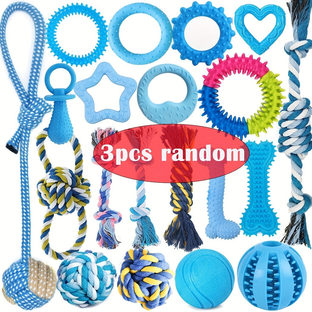 Puppy Toys Set – Assorted Teething & Play Bundle for Small Dogs with Chew Toys, Rope Toys, Treat Balls & Squeaky Toys