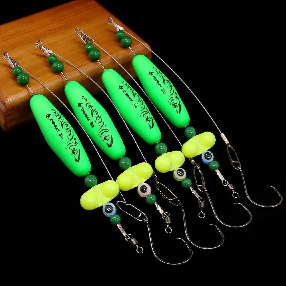 Catfish Rig Santee Cooper Float with Rattler 4pcs Set, Catfishing Tackle Rattle Float Rig for Bank Fishing