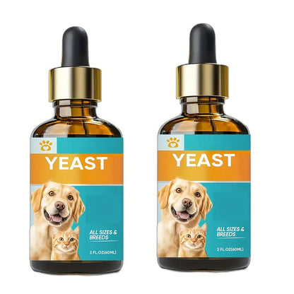 Dog Antifungal Yeast Supplement Drops – All Breed Canine Yeast Overgrowth Support | Natural Liquid Formula, 2.03oz per Bottle