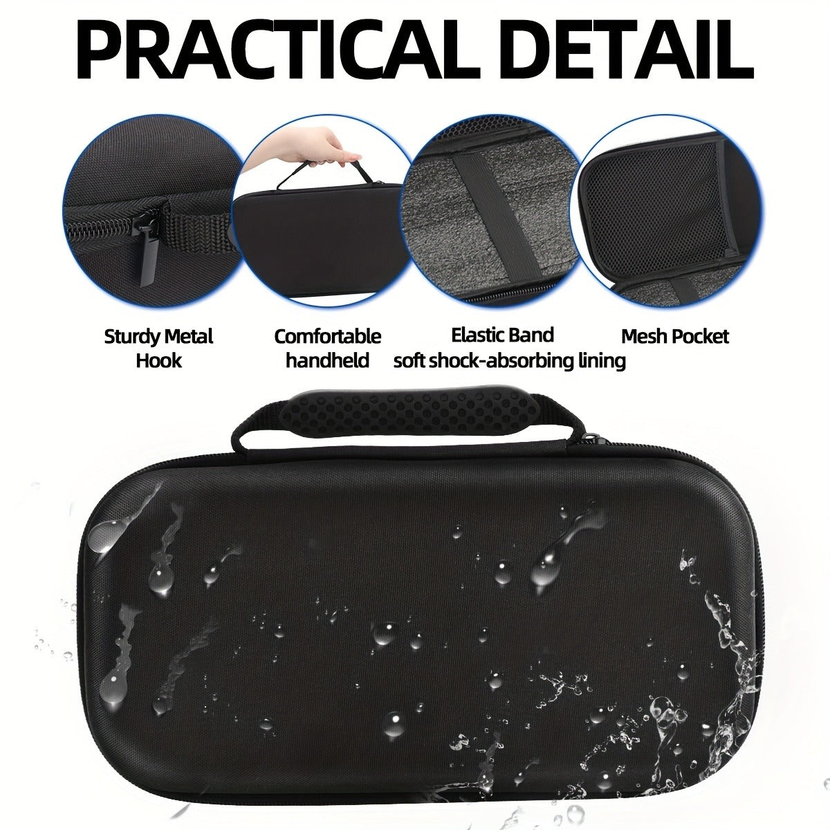 Hard Shell Walkie Talkie Case for Baofeng UV-5R BF-F8HP UV-82 UV-S9 Plus BF-888S GM-15 Pro – Handheld Ham Radio Hard Storage Carrying Bag