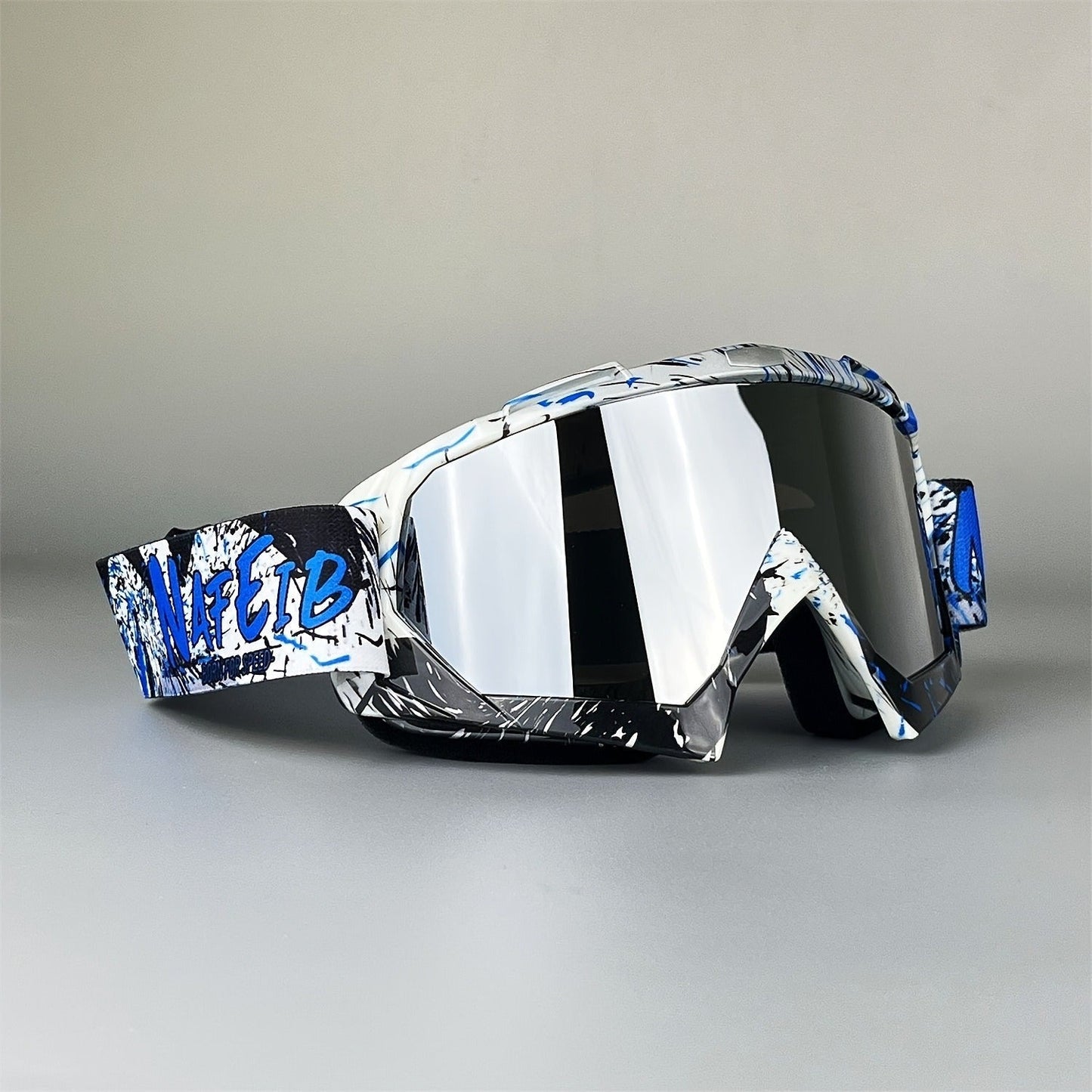 Thirty-Style NAFEIB Ski Goggle and Matching Headwear Set with Mirrored, Clear, Silver and Gray Lens Options