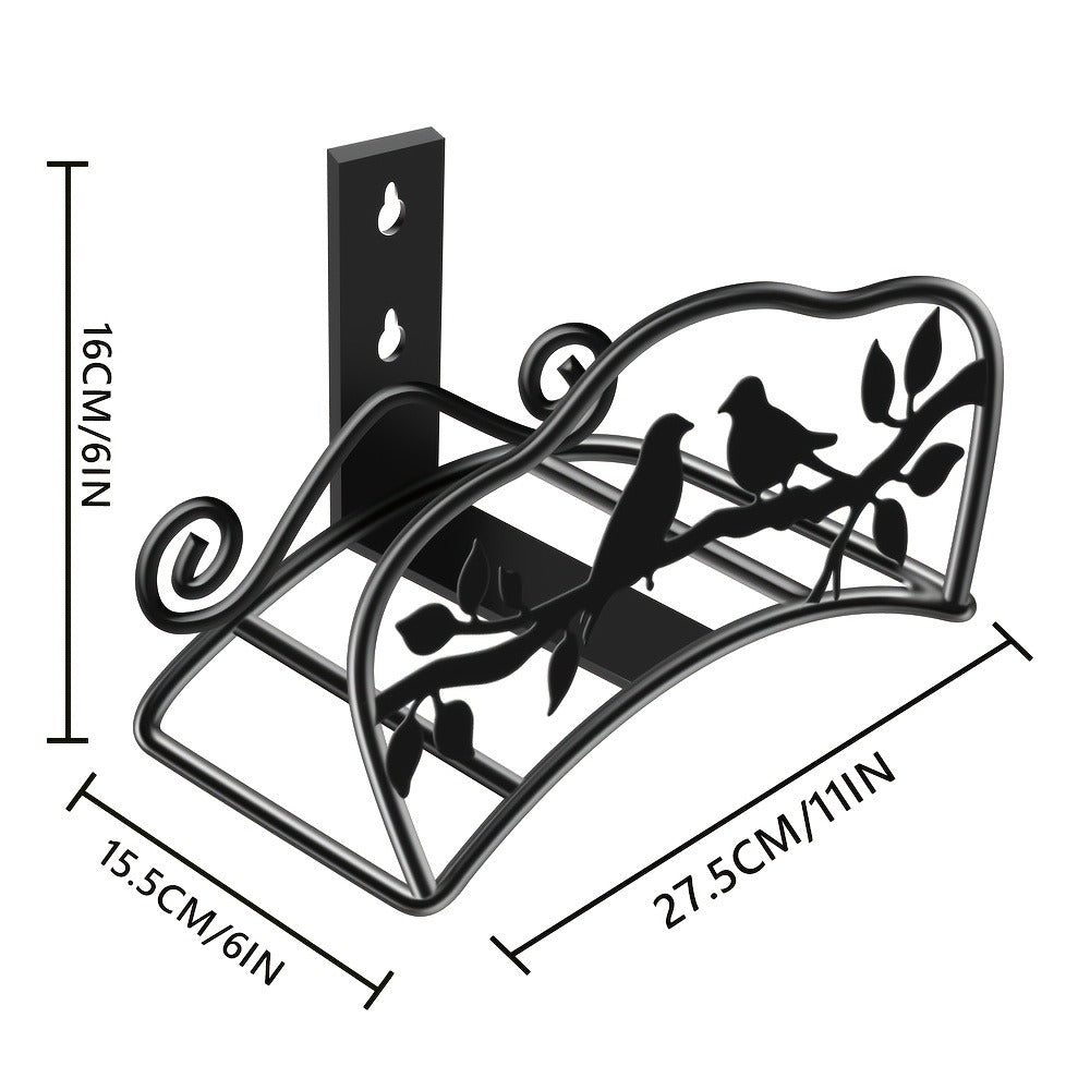 Wall-Mounted Water Pipe Bracket Decorative Bird Butterfly Garden Hose Holder 11x6in