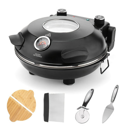 Pizza Oven Indoor 12-Inch Countertop, Heats Up to 800°F Electric Pizza Maker for Home, Fast Preheat