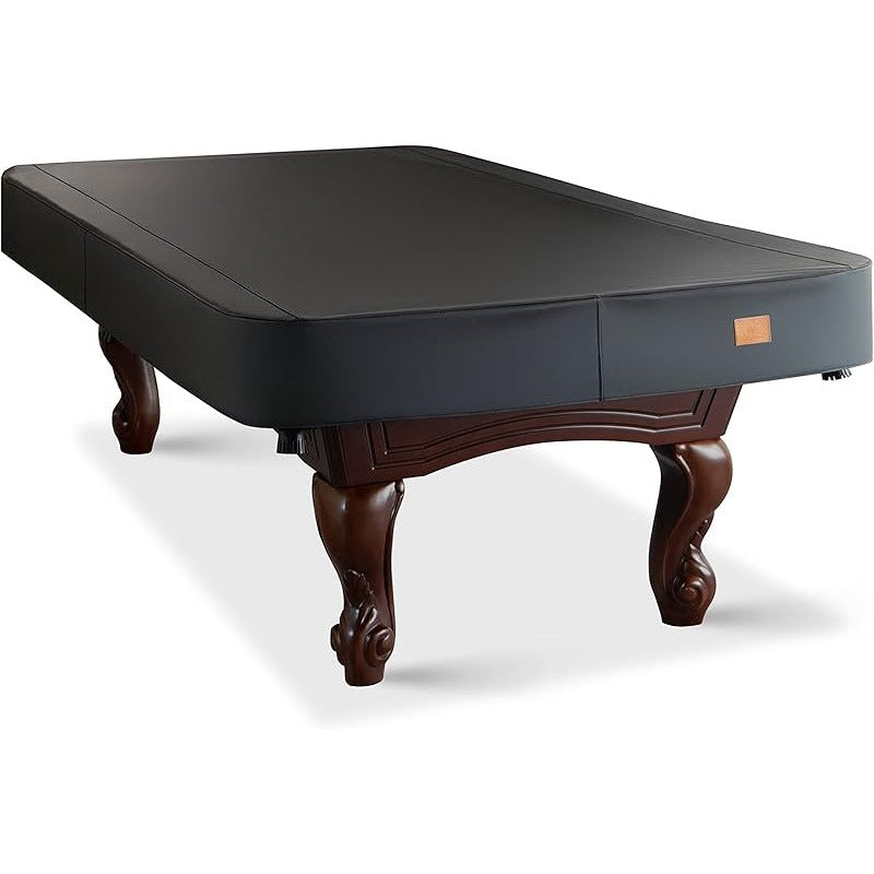 Leatherette Pool Table Cover 7 8 9FT Waterproof Tearproof Billiard Table Protector with Leg Cutouts Scratch-Resistant Easy-Clean Protective