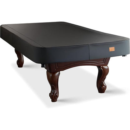 Leatherette Pool Table Cover 7 8 9FT Waterproof Tearproof Billiard Table Protector with Leg Cutouts Scratch-Resistant Easy-Clean Protective