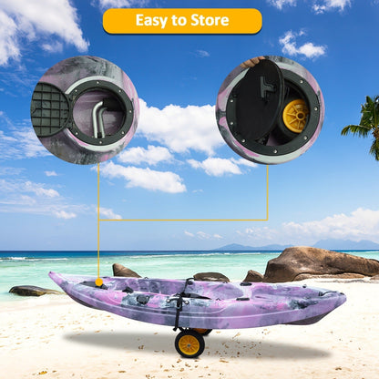 Kayak Cart Trolley Carrier Dolly, Canoe Paddle Board Boat Transport with 10-Inch Solid Wheels