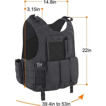 Tactical Outdoor Training Vest for Men Women – Lightweight Protective Hiking Vest with Multi-Pocket Design, Breathable & Adjustable
