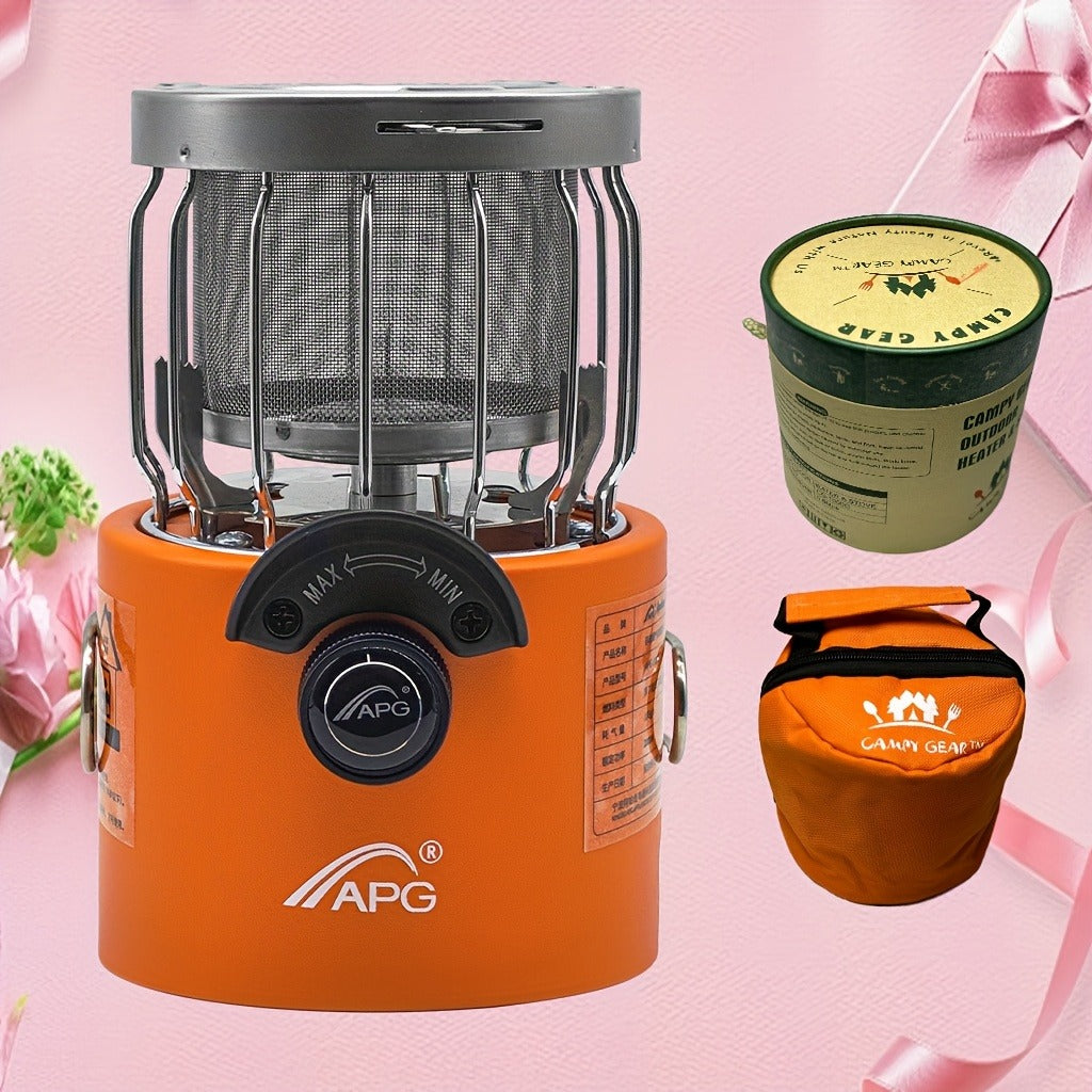 Portable Propane Camping Heater Stove 2-in-1 with Temperature Control, Compact Outdoor Cooking & Heating Unit