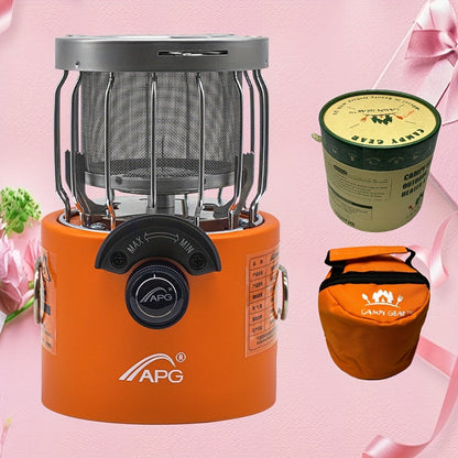 Portable Propane Camping Heater Stove 2-in-1 with Temperature Control, Compact Outdoor Cooking & Heating Unit