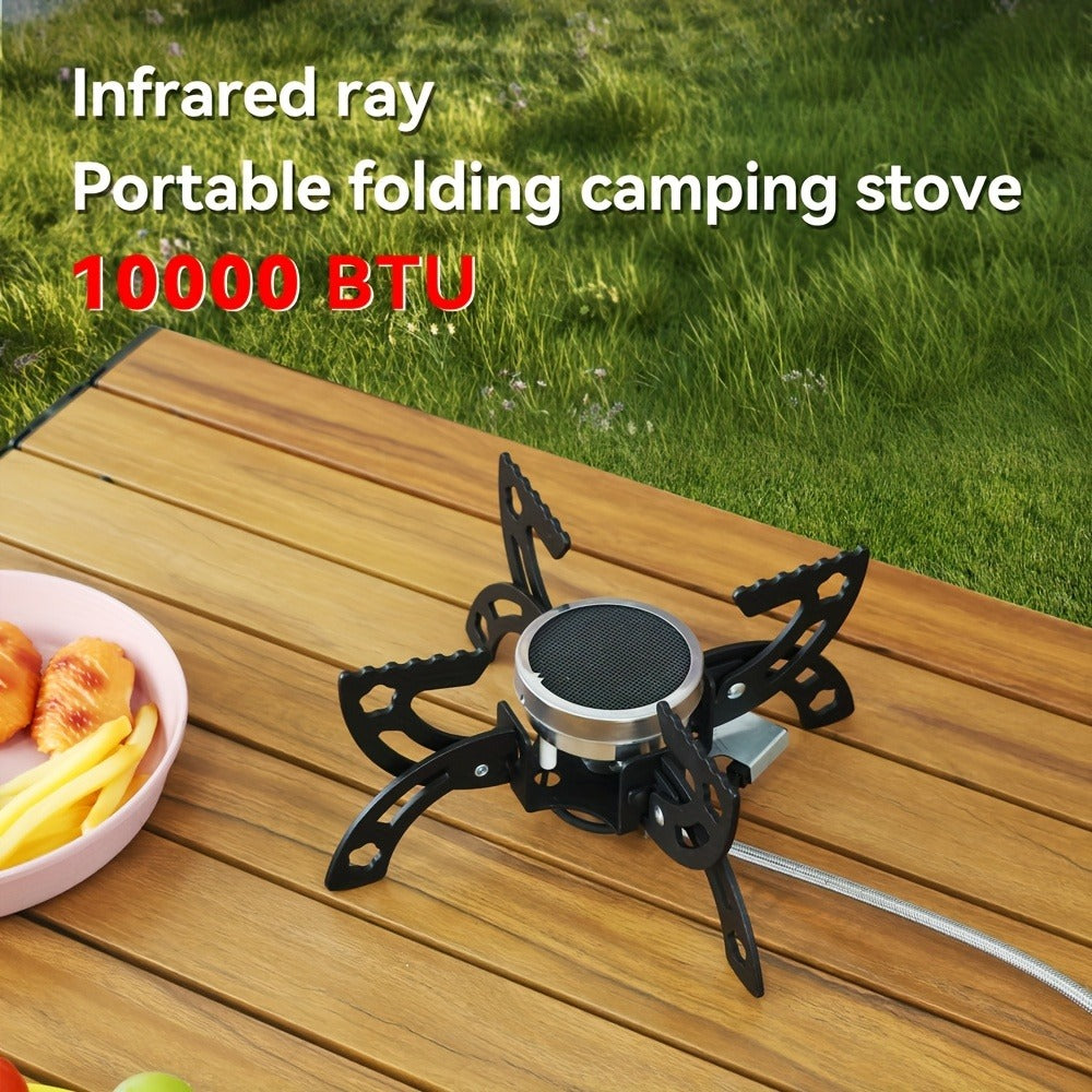 Infrared Camping Stove REDSUN FD1/FD3, 3.0kW Windproof Portable Gas Stove with Collapsible Stand & EVA Case