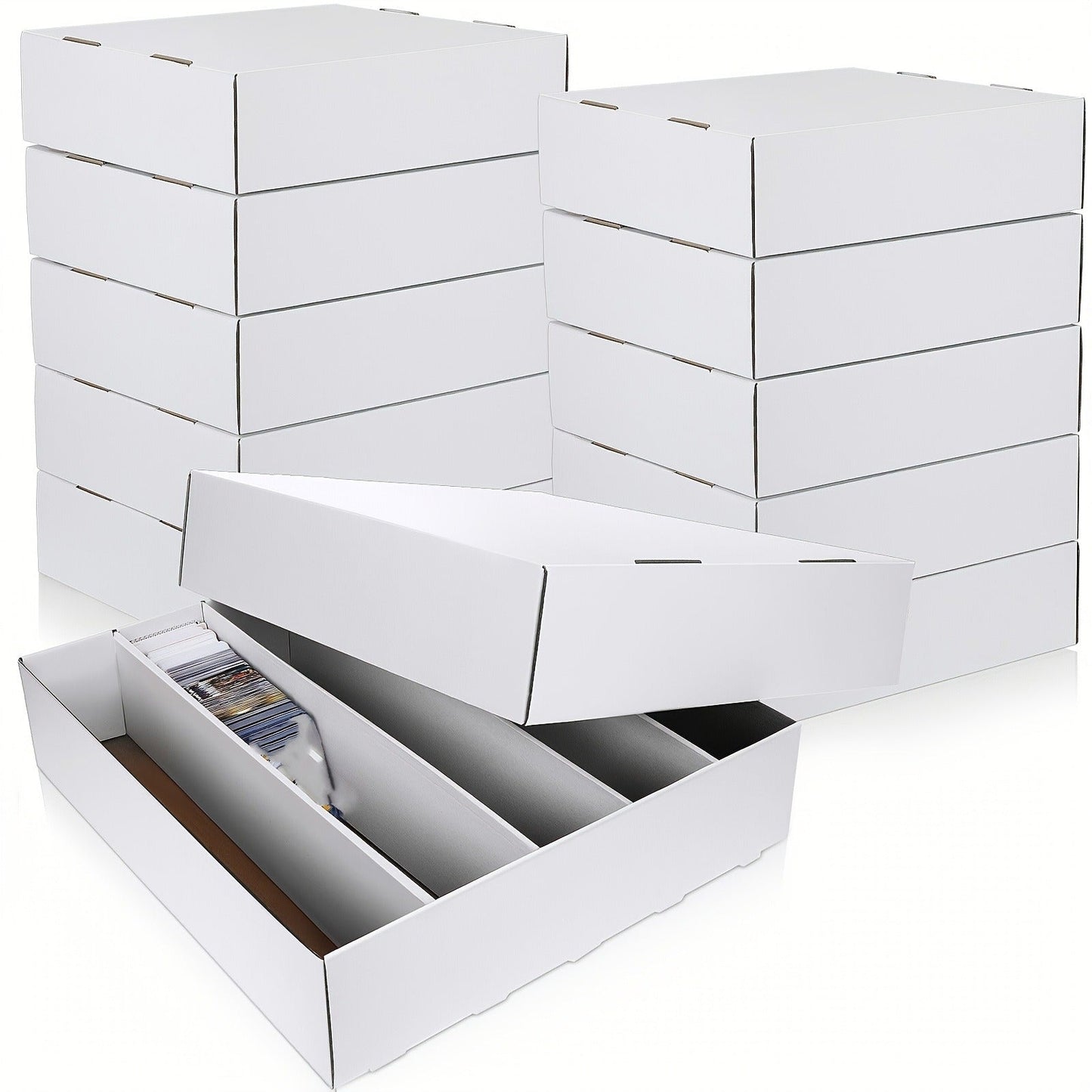 20-Pack Trading Card Storage Box Set with Foldable Cardboard Bodies and 7 x 3.7 x 2.8-Inch Size