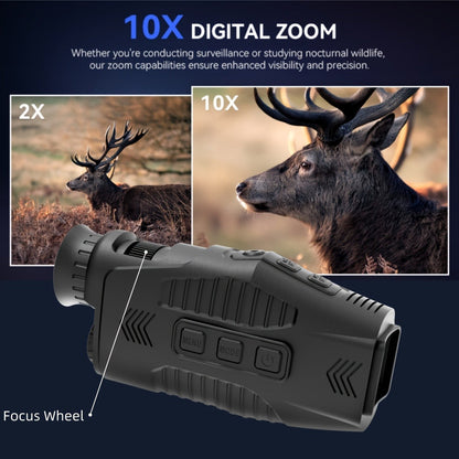 Night Vision Monocular with 850nm IR Illuminator, 5X Digital Zoom 2.5K FHD Camera 1.54" Display, Infrared Night Vision Scope for Hunting