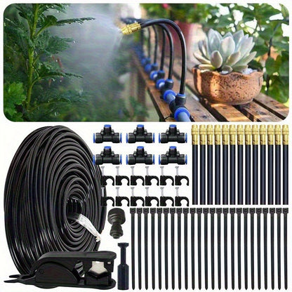 Drip Irrigation Kit Automatic Watering System Garden Sprinkler Misting Atomization Hose 5m, 20m
