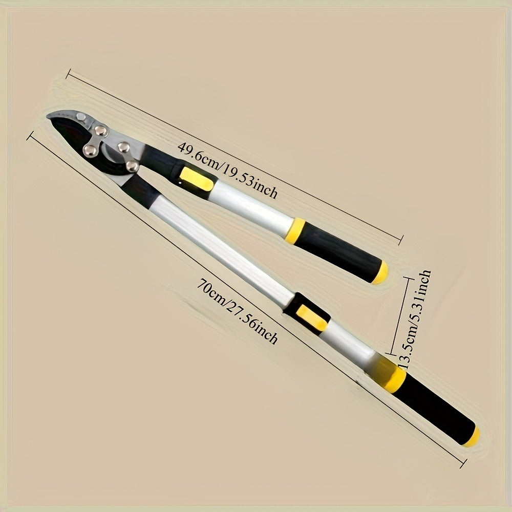 Telescoping Pruning Shears with Long Stretchable Handle – Bypass Lopper for Thick Branches & Daily Tree Pruning