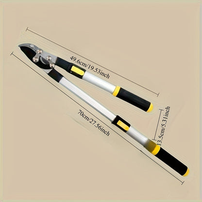 Telescoping Pruning Shears with Long Stretchable Handle – Bypass Lopper for Thick Branches & Daily Tree Pruning