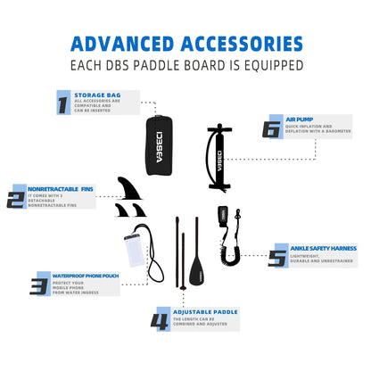 Premium SUP Board 11ft x 35'' Extra Wide Inflatable Paddle Board for Youth Adults with Backpack Waterproof Phone Pouch Paddle Leash Hand
