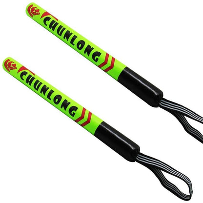Pair of 46 cm Handheld Boxing Target Sticks in Green, Blue, Yellow or Purple with Wrist Lanyards