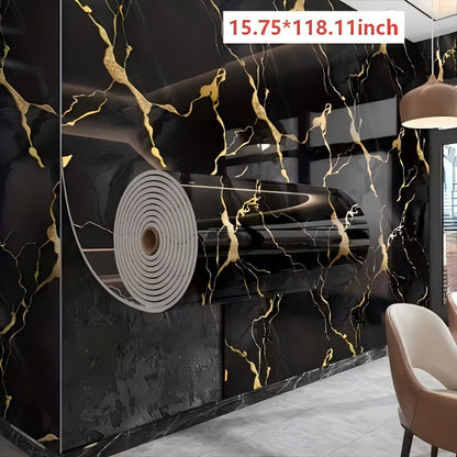 3D Marble Peel and Stick Wall Tile Stickers Self Adhesive Removable Wallpaper Roll for Kitchen Backsplash Bathroom Living Room Bedroom Wall