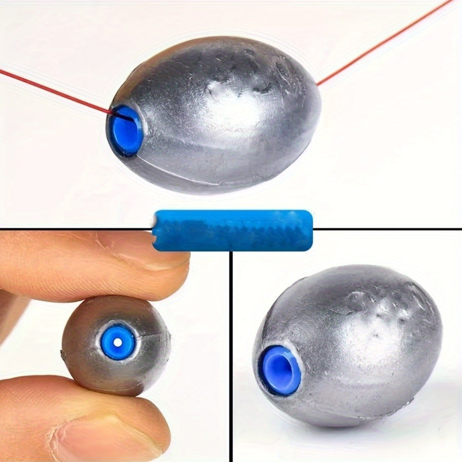 Lead Sinker Egg Weight Fishing Rig – Oval Elliptical Bass Casting Worm Bullet Tackle, Compatible with Saltwater & Freshwater Fishing
