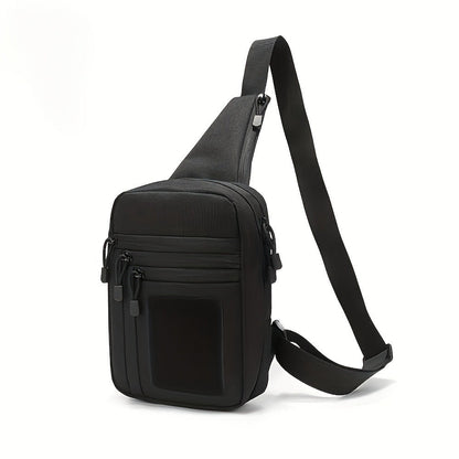 CCW Shoulder Bag Tactical Concealed Carry Bag for Men with Chest Holster Multiple Compartments EDC Sling Bag for Daily Use Shooting Range