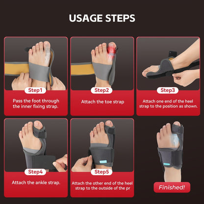 Adjustable Big Toe Separator Splint Pair with Two Metal Angle Bars, Double Straps and MB1Q Checkout Model