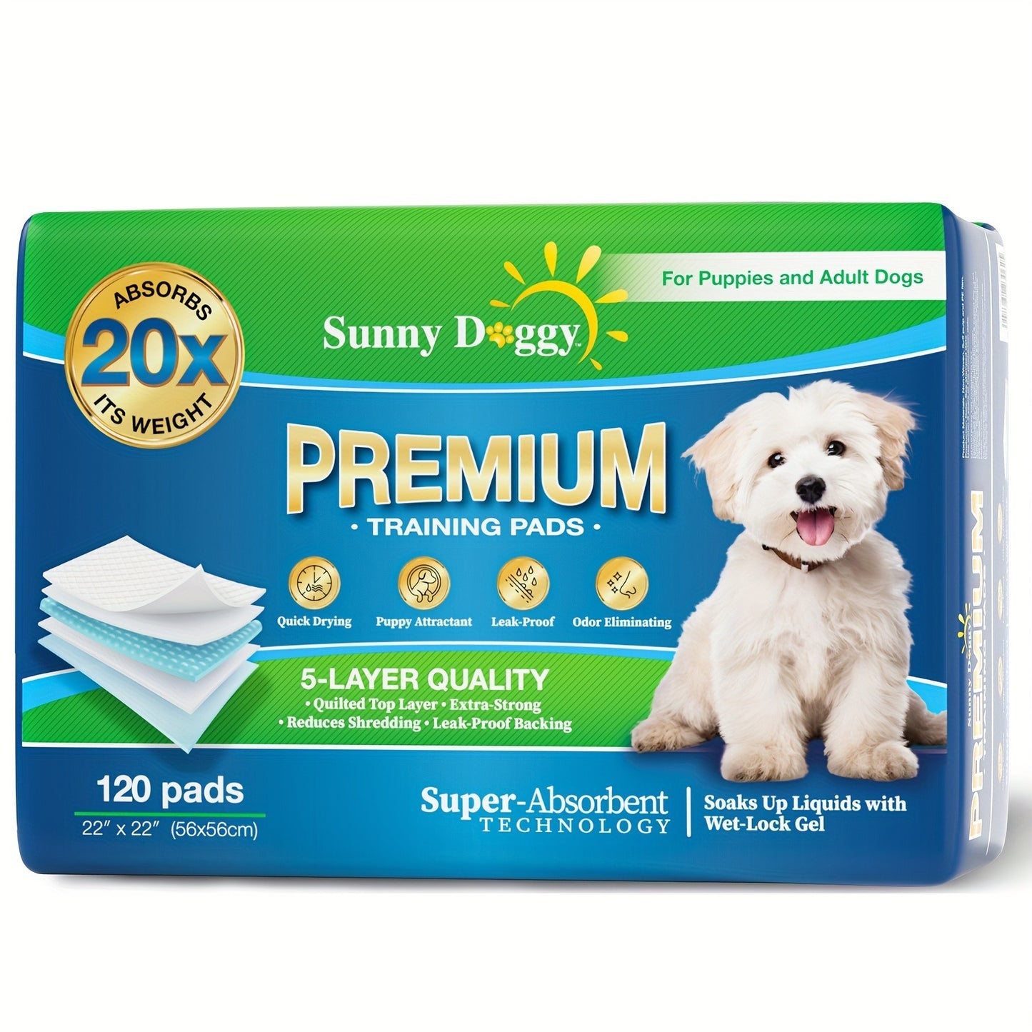 Potty Pads for Puppies Large – Disposable Pee Pads with Odor Control, Leak-Proof & Super Absorbent – Puppy Potty Pads for Housebreaking