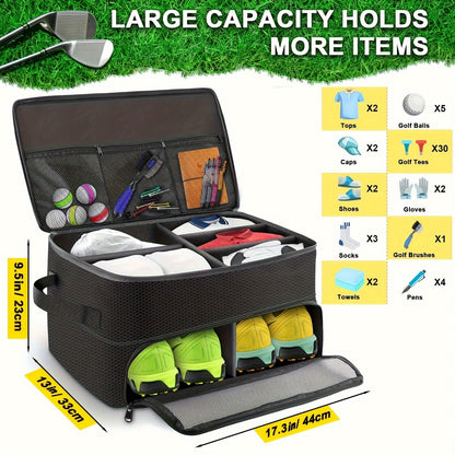 Golf Ball Storage Bag Oxford Fabric – Portable Golf Ball Carrier Pouch with Zipper, Holds 12 Balls, Lightweight Golf Accessories Organizer