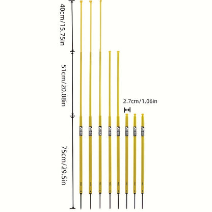 Agility Training Hurdle Bar Set Adjustable Height Speed Drills Football Basketball Soccer Indoor Outdoor Pole Hurdle Training 4 Bases 4 Rods