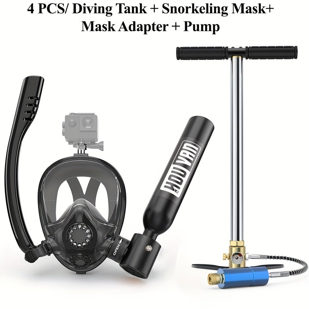 Aluminum Alloy Mini Diving Tank 0.5L – Portable Scuba Oxygen Cylinder with Regulator for Underwater Photography Snorkeling Recreation